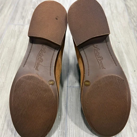 L'ATISTE Two-Tone Brown and Red Patterned Ankle Booties - Picture 4 of 5